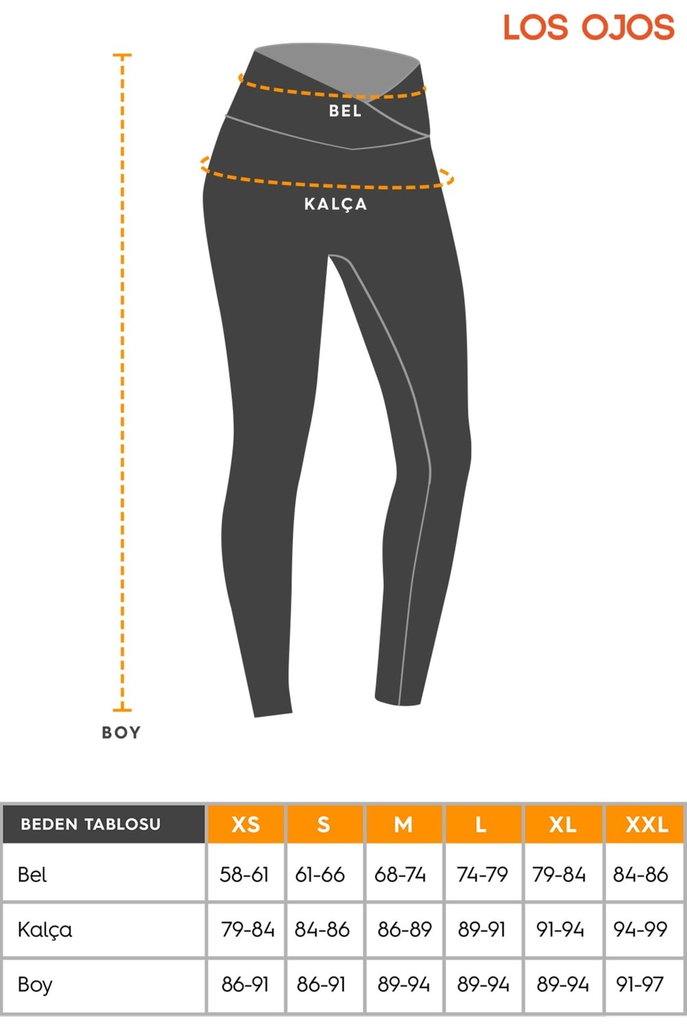 Los Ojos Siyah Çapraz Bel Detaylı Cross Waist Tayt Envelope görsel 7