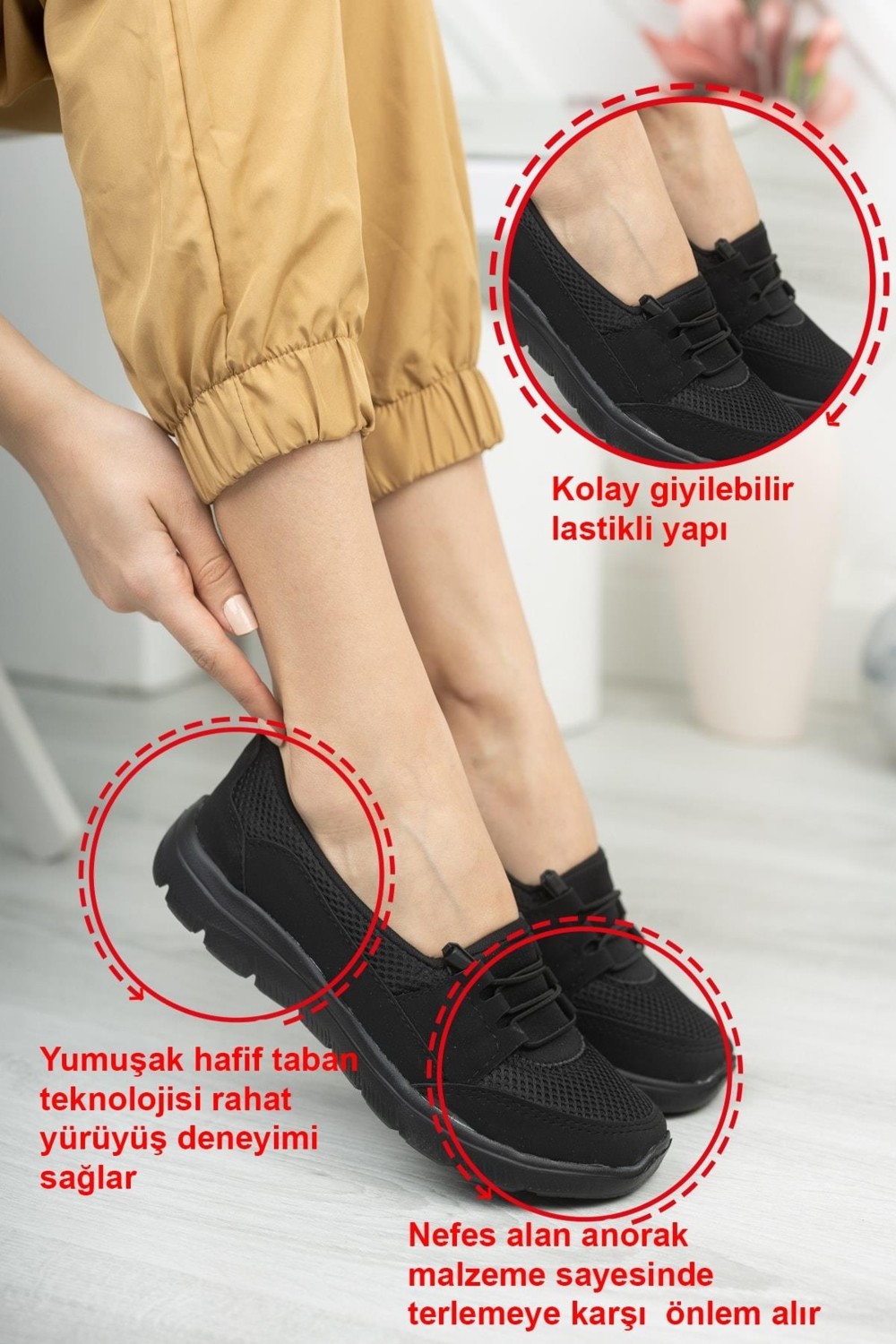Nmoda Kadın Sneaker Rahat Taban Günlük Ayakkabı görsel 2