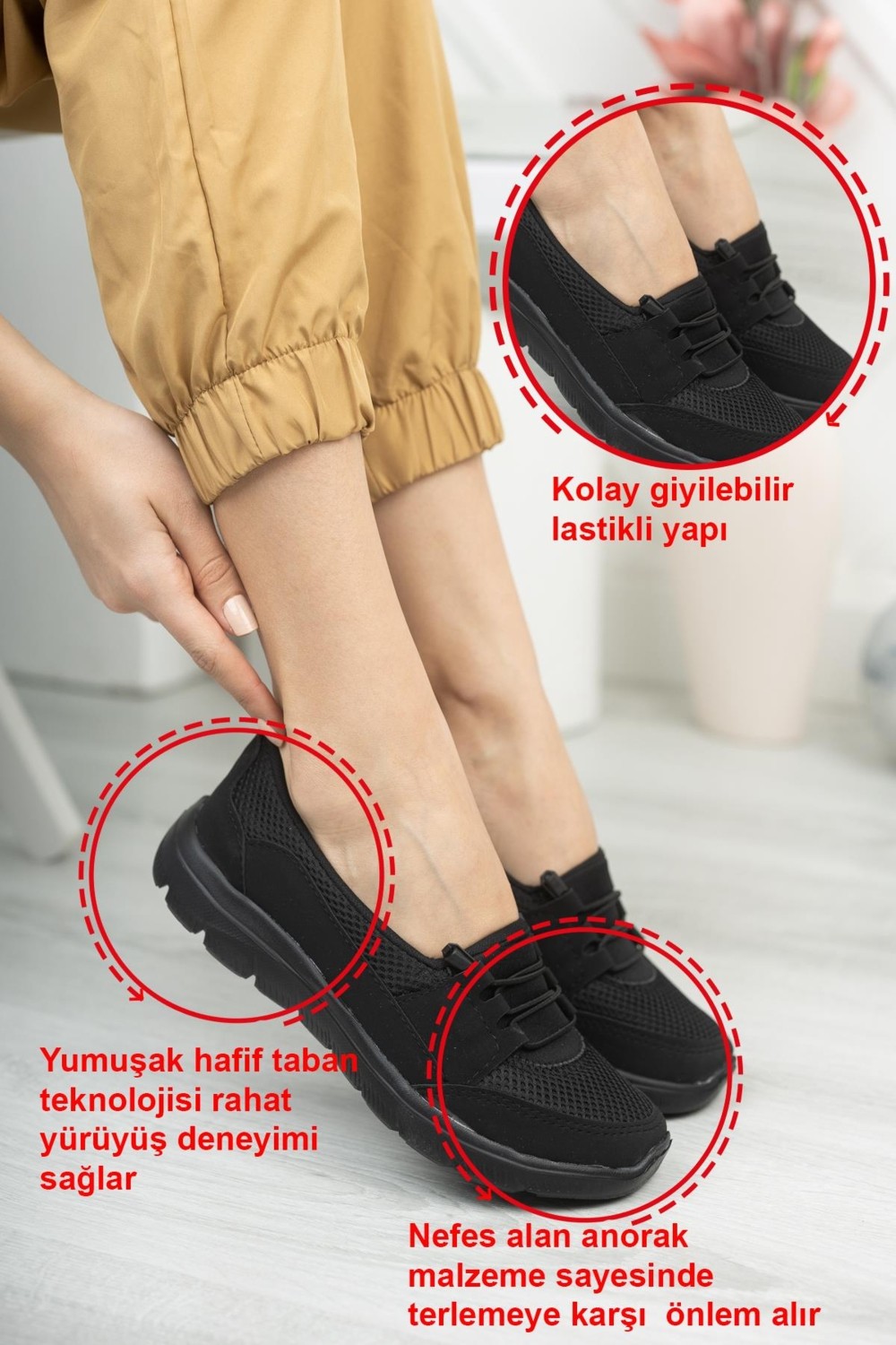 Nmoda Kadın Sneaker Rahat Taban Günlük Ayakkabı görsel 5