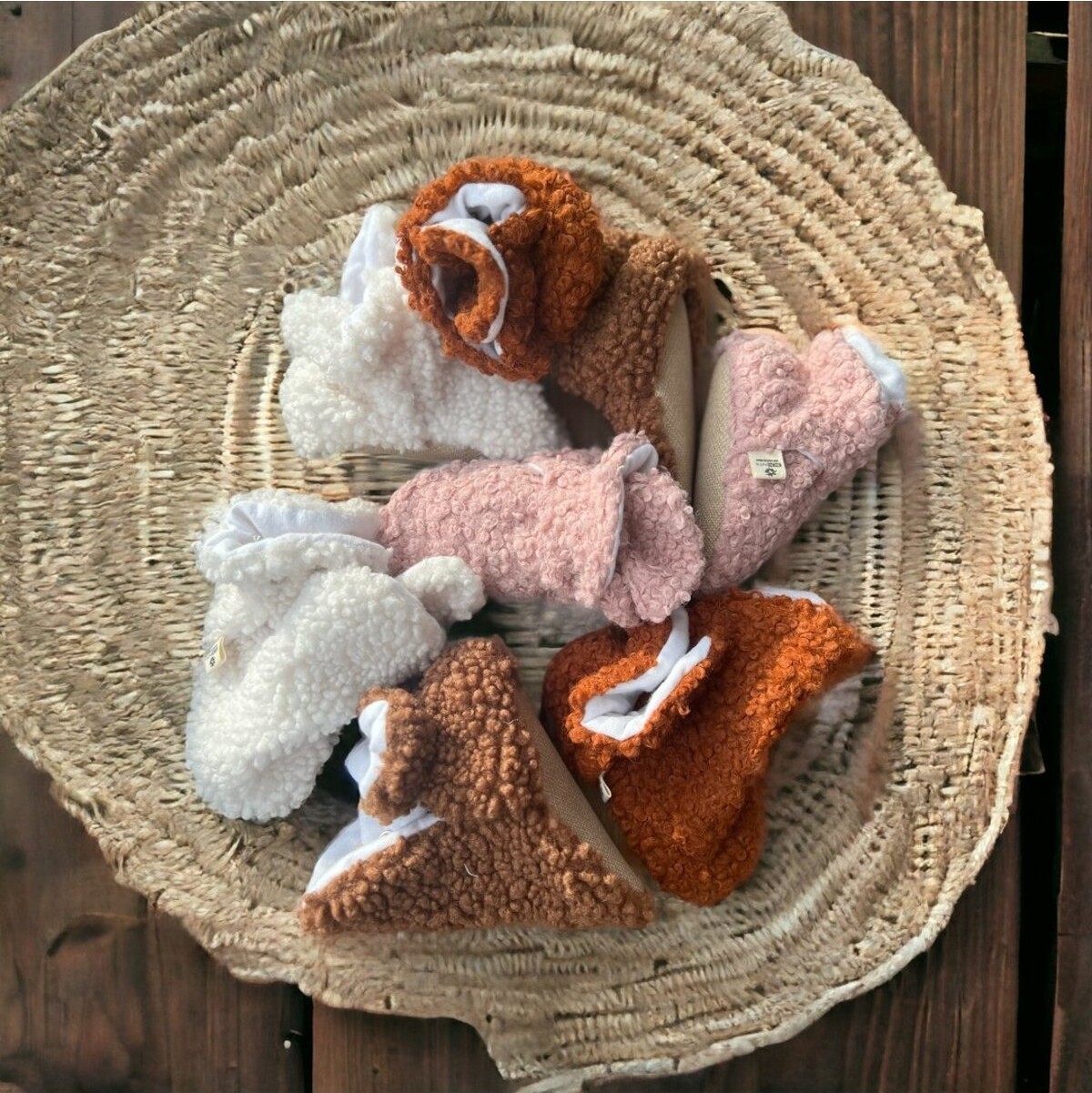 Koko Patik Kiremit Rengi Teddy Panduf görsel 3
