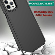 Forzacase iPhone 11 Uyumlu Rock Serisi Metal Buton ve Kamera Çerçeveli Sert Silikon Kılıf