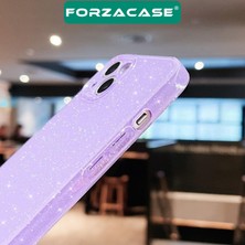 Forzacase iPhone 15 Pro Max Uyumlu Glare Serisi Kamera Korumalı Simli Silikon Kılıf