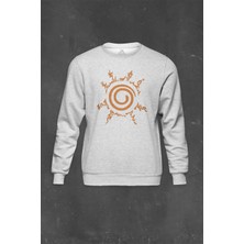 So Cool Gri Sweatshirt Kyuubi Seal Of Naruto Jinchuuriki Anime Baskılı Unisex Sweat