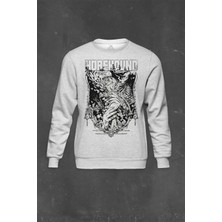 So Cool Gri Sweatshirt Baykuş Owl Kiss Ben Sahar Behemoth Metal Rock Baskılı Unisex Sweat