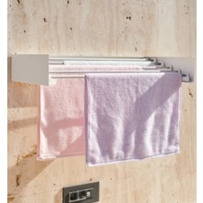 Unique Design Design Kurutmalık Çamaşır Askısı - Duvara Monte, Katlanabilir Çamaşırlık - (CAPPUCCINO-70CM)