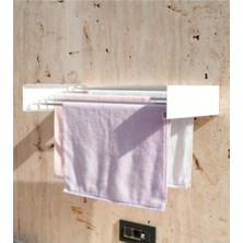 Unique Design Design Kurutmalık Çamaşır Askısı - Duvara Monte, Katlanabilir Çamaşırlık - (CAPPUCCINO-70CM)