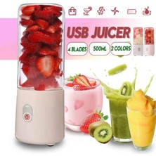 Kensen Shop Pembe Tarzı Mini Taşınabilir Sıkacağı Turuncu USB Elektrikli Mikser Meyve Smoothie Blender Makinesi Kişisel Mutfak Robotu Maker Suyu Sıkacağı (Yurt Dışından)