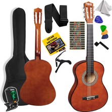 Midex CG-36BRW-PAK Kaliteli 36 Inç 3/4 Juniur Çocuk Gitarı 8-12 Yaş Arası (Tuner Çanta Capo Askı Nota Sticker Pena Metod)