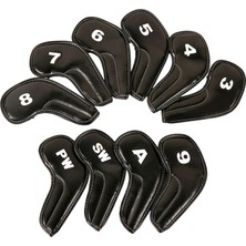 Ahlsen 10X Pu Golf Demir Kapak Seti Golf Kulübü Başörtüsü Numarası Etiketleri 3-9 Pas Yapışkan (Yurt Dışından)