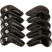 Ahlsen 10X Pu Golf Demir Kapak Seti Golf Kulübü Başörtüsü Numarası Etiketleri 3-9 Pas Yapışkan (Yurt Dışından)