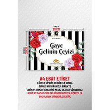 Etiketci Abla Isimli Çeyiz Etiketi - Kendinden Yapışkanlı - A4 Ebat (29 x 21 Cm) - Model 005 - 10 Adet