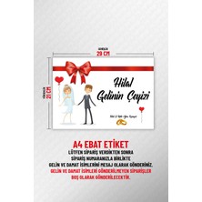 Etiketci Abla Isimli Çeyiz Etiketi - Kendinden Yapışkanlı - A4 Ebat (29 x 21 Cm) - Model 004 - 10 Adet