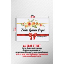 Etiketci Abla Isimli Çeyiz Etiketi - Kendinden Yapışkanlı - A4 Ebat (29 x 21 Cm) - Model 001 - 10 Adet