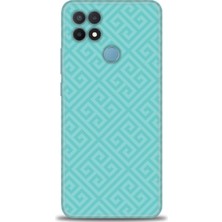 gmotp Oppo A15 Kılıf Hd Baskılı - Mavi Mozaik