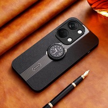 LRtools Oneplus Nord 3 5g Yüzük Kickstand Pu Deri Kaplamalı Telefon Koruyucu Kapak (Yurt Dışından)