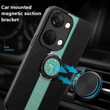 LRtools Oneplus Nord 3 5g Yüzük Kickstand Pu Deri Kaplamalı Telefon Koruyucu Kapak (Yurt Dışından)