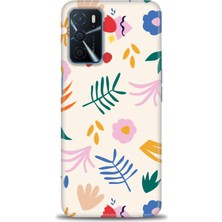 gmotp Oppo A16 Kılıf Hd Baskılı - Renkli Dallar