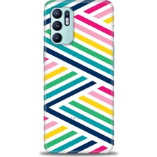 gmotp Oppo Reno 6 Kılıf Hd Baskılı - Renkli Çubuklar