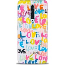 gmotp Oppo Reno 2z Kılıf Hd Baskılı - Renkli Love