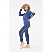 FTZ Women Kadın Sim Detaylı İkili Takım  İndigo 20635