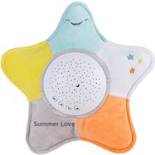 Summer Love Bebek Uyuyan Bebek ve Çocuk Yatıştırıcı Aydınlık Müzik Pentagram Projeksiyon Yıldızlı Gökyüzü Lambası (Yurt Dışından)