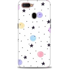 gmotp Oppo A12 Kılıf Hd Baskılı - Yıldız ve Daireler