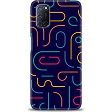 gmotp Oppo A92 Kılıf Hd Baskılı - Renkli Çubuklar