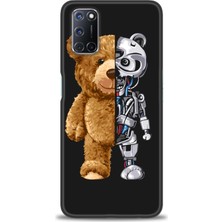 gmotp Oppo A92 Kılıf Hd Baskılı - Ayı ve Iskeleti