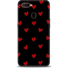 gmotp Oppo Ax7 Kılıf Hd Baskılı - Kırmızı Kalpler