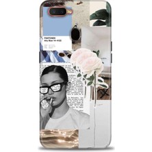 gmotp Oppo Ax7 Kılıf Hd Baskılı - Gözlüklü Kadın