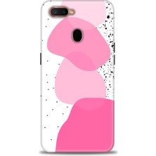 gmotp Oppo A5S Kılıf Hd Baskılı - Pembe Beyaz Siyah