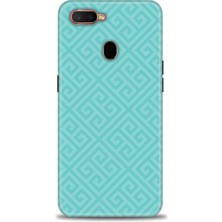 gmotp Oppo A5S Kılıf Hd Baskılı - Mavi Mozaik