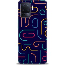 gmotp Oppo Reno 5 Lite Kılıf Hd Baskılı - Renkli Çubuklar