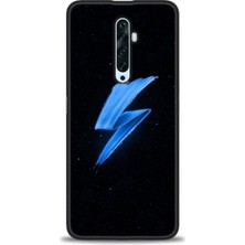 gmotp Oppo Reno 2z Kılıf Hd Baskılı - Mavi Şimşek