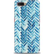 gmotp Oppo RX17 Neo Kılıf Hd Baskılı - Mavi Çizgiler