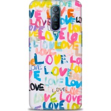 gmotp Oppo RX17 Pro Kılıf Hd Baskılı - Renkli Love