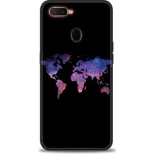 gmotp Oppo A5S Kılıf Hd Baskılı - Dünya Haritası