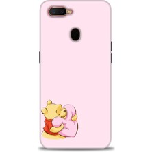gmotp Oppo A12 Kılıf Hd Baskılı - Winnie The Pooh Kalpli