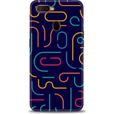 gmotp Oppo A12 Kılıf Hd Baskılı - Renkli Çubuklar