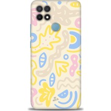 gmotp Oppo A15 Kılıf Hd Baskılı - Krem Tonları