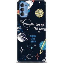 gmotp Oppo Reno 4 Kılıf Hd Baskılı - Space Fun