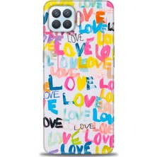 gmotp Oppo Reno 4 Lite Kılıf Hd Baskılı - Renkli Love
