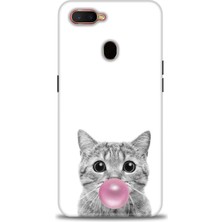 gmotp Oppo A12 Kılıf Hd Baskılı - Cat