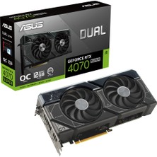 ASUS DUAL-RTX4070S-O12G NVIDIA GEFORCE 12GB GDDR6X 192bit 2550MHz HDMI 3xDP DLSS3 EKRAN KARTI 