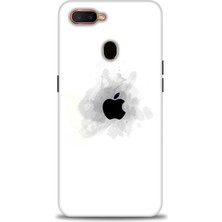 gmotp Oppo A12 Kılıf Hd Baskılı - Siyah Elma