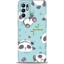 gmotp Oppo Reno 6 Kılıf Hd Baskılı - Pandalar