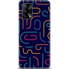 gmotp Oppo A74 Kılıf Hd Baskılı - Renkli Çubuklar