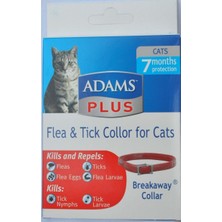 Adams Plus Kedi Pire Tasma Suya Dayanıklı 7 Ay Etkin Koruma Pire Tasma Kedi Dış Parazit Cat Flea Tick Collar