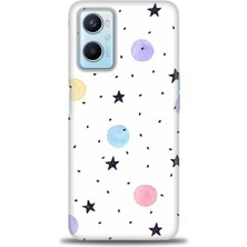 gmotp Oppo A96 4g Kılıf Hd Baskılı - Yıldız ve Daireler