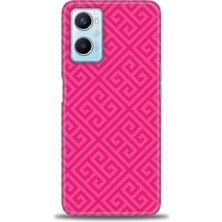 gmotp Oppo A96 4g Kılıf Hd Baskılı - Pembe Mozaik